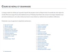 Tablet Screenshot of langue-nepalaise.com
